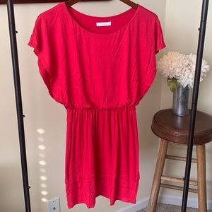 Lush Short Sleeve Hot Pink Dress Small